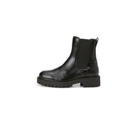 Chelseaboots MARC O'POLO "Model Phia 14", Damen, Gr. 39, schwarz, Elastischer Einsatz, Leder, unifarben, Schuhe Chelseaboots, Stiefelette, Schlupfboots mit Profilsohle (21318502-39) schwarz