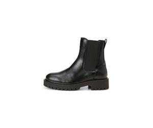 Chelseaboots MARC O'POLO "Model Phia 14", Damen, Gr. 41, schwarz, Elastischer Einsatz, Leder, unifarben, Schuhe Chelseaboots, Stiefelette, Schlupfboots mit Profilsohle (21318502-41) schwarz