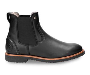 Chelseaboots PANAMA JACK "Garnock Igloo", Herren, Gr. 46, schwarz, Nappaleder, Schuhe Chelseaboots, mit brauner Sohlenrahmung (60866405-46) schwarz