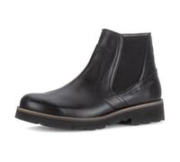Chelseaboots PIUS GABOR, Herren, Gr. 11 (46), schwarz, Elastischer Einsatz, Glattleder, unifarben, Schuhe Chelseaboots, Stiefelette, Businessschuh mit Ziernähten, Schuhweite G (= weit) (82626637-11)