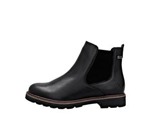 Chelseaboots REMONTE, Damen, Gr. 36, schwarz, Elastischer Einsatz, Leder, unifarben, Schuhe Chelseaboots, Winterstiefelette, Klassik-Boots mit wasserabweisender TEX-Membran (43886437-36) schwarz