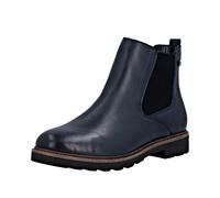 Chelseaboots REMONTE, Damen, Gr. 38, blau (dunkelblau), Elastischer Einsatz, Leder, unifarben, Schuhe Chelseaboots, Winterstiefelette, Klassik-Boots mit wasserabweisender TEX-Membran (90035634-38) dun
