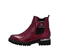 Chelseaboots REMONTE, Damen, Gr. 39, rot (dunkelrot), Elastischer Einsatz, Lacklederimitat, glänzend, Schuhe, Blockabsatz, Boots, Stiefelette mit praktischem Innen-Reißverschluss (23229160-39) dunkelr