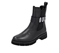 Chelseaboots REMONTE, Damen, Gr. 40, schwarz, Elastischer Einsatz, Leder, unifarben, Schuhe, Boots, Stiefelette, Profilsohle, Stretcheinsatz und Reißverschluss, Topseller (91309346-40) schwarz