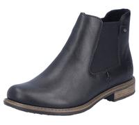 Chelseaboots RIEKER, Damen, Gr. 36, schwarz, Elastischer Einsatz, Lederimitat, unifarben, Basic, Schuhe Chelseaboots, Stiefelette, Boots, Blockabsatz, mit elastischem Einsatz (93498067-36)