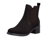 Chelseaboots RIEKER, Damen, Gr. 37, braun (dunkelbraun), Lederimitat, Schuhe Chelseaboots, Stiefelette, Klassik-Boots, Blockabsatz, mit seitlichem Stretch (26073807-37) dunkelbraun