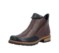 Chelseaboots RIEKER, Damen, Gr. 38, braun (braun, kombiniert), Lederimitat, Basic, Schuhe Chelseaboots, Ankleboots, Stiefelette, Blockabsatz, mit Kragen und Reißverschluss (69025812-38) braun, kombini
