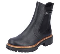 Rieker Damen Chelsea Boots 72690, Frauen Stiefeletten,halbstiefel,kurzstiefel,uebergangsschuhe,uebergangsstiefel,hoch,schwarz (00),40 EU / 6.5 UK
