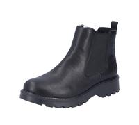 Chelseaboots RIEKER, Damen, Gr. 40, schwarz, Lederimitat, Schuhe Chelseaboots, Schlupfboots, Stiefelette, Blockabsatz, mit kuscheligem Warmfutter, Topseller (24036002-40) schwarz