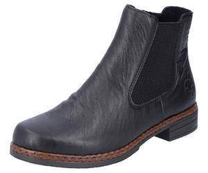 Chelseaboots RIEKER, Damen, Gr. 41, schwarz, Lederimitat, Schuhe Chelseaboots, in klassischem Look, schmale Form (19901640-41) schwarz