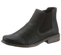 Chelseaboots RIEKER, Damen, Gr. 43, schwarz, Lederimitat, Schuhe Chelseaboots, Stiefelette, Boots, Blockabsatz, in klassischer Optik (27032356-43) schwarz