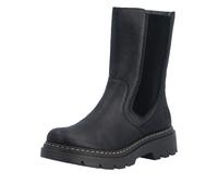 Chelseaboots RIEKER, Damen, Gr. 43, schwarz, Lederimitat, Schuhe Chelseaboots, Stiefelette, Boots mit Stretcheinsatz (73330936-43) schwarz
