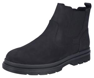 Chelseaboots RIEKER, Herren, Gr. 43, schwarz, Nubukleder, unifarben, Schuhe Chelseaboots, Stiefelette, Klassik-Boots mit Soft-Einlage (12056664-43) schwarz