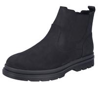 Chelseaboots RIEKER, Herren, Gr. 44, schwarz, Nubukleder, unifarben, klassisch, Schuhe, Stiefelette, Klassik-Boots mit Soft-Einlage (12056664-44) schwarz