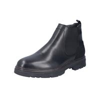 Chelseaboots RIEKER, Herren, Gr. 45, wärmend, schwarz, Glattleder, unifarben, Schuhe Chelseaboots, Stiefelette, Casual-Boots mit Stretcheinsatz (30640929-45) schwarz
