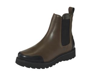 Chelseaboots ROXY "IDALIE", Damen, Gr. 39, schwarz, khaki, Synthetik, Schuhe Chelseaboots, Winterschuhe, Ankleboots, Stiefelette (88406054-39) schwarz, khaki