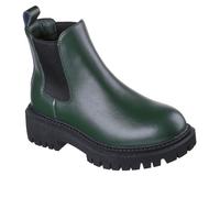 Chelseaboots SKECHERS "MODERN RUGGED-THE VOYAGER", Damen, Gr. 36, Textil, grün (dunkelgrün), Leder, Schuhe Chelseaboots, Stiefelette mit Memory Foam - Ausstattung (13990931-36) dunkelgrün