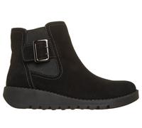 Chelseaboots SKECHERS "SPLENDOR - PRETTY VIBES", Damen, Gr. 40, Textil, schwarz, Veloursleder, Schuhe Chelseaboots, Sneakerboots, Stiefelette mit Reißverschluss (75907517-40) schwarz