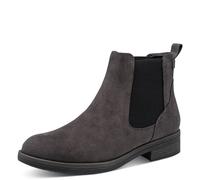 Chelseaboots TAMARIS, Damen, Gr. 36, anthrazit, Textil, Veloursleder, unifarben mit Farbeinsatz, Schuhe Chelseaboots, Stiefelette mit beidseitigem Stretcheinsatz (12051308-36) anthrazit