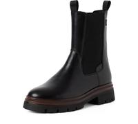 Chelseaboots TAMARIS, Damen, Gr. 36, wärmend, schwarz, Elastischer Einsatz, Glattleder, unifarben, Basic, Schuhe Chelseaboots, Blockabsatz, Stiefelette mit TOUCH-IT Ausstattung, Topseller (92005327-36