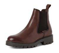 Chelseaboots TAMARIS, Damen, Gr. 37, braun (dunkelbraun), Leder, Schuhe Chelseaboots, Blockabsatz, Businessschuh, Herbstboots zum Schlupfen (39764622-37) dunkelbraun