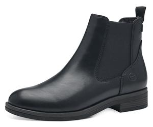 Chelseaboots TAMARIS, Damen, Gr. 38, schwarz, Elastischer Einsatz, Lederimitat, unifarben, Schuhe Chelseaboots, Stiefelette, Businessschuh mit beidseitigem Stretcheinsatz, Topseller (87331535-38) schw