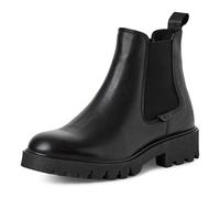 Chelseaboots TAMARIS, Damen, Gr. 38, schwarz, Glattleder, Schuhe Chelseaboots, Blockabsatz, Businessschuh, Herbstboots zum Schlupfen (52183412-38) schwarz