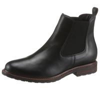 Chelseaboots TAMARIS, Damen, Gr. 38, schwarz, Glattleder, unifarben, Schuhe Chelseaboots, Blockabsatz,Businessschuh,Bequemschuh, klassischer Look, schmale Form, Topseller (66140432-38) schwarz