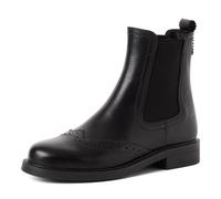 Chelseaboots TAMARIS, Damen, Gr. 38, schwarz, Leder, Lyralochung, Basic, Schuhe Chelseaboots, Schlupfboots, Stiefelette mit modischer Lyralochung (41892111-38) schwarz