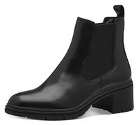 Chelseaboots TAMARIS, Damen, Gr. 39, schwarz, Elastischer Einsatz, Glattleder, unifarben, Schuhe Chelseaboots (54626353-39) schwarz