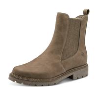 Chelseaboots TAMARIS, Damen, Gr. 40, beige (taupe), Elastischer Einsatz, Nubuklederimitat, unifarben, used, Schuhe Chelseaboots, Businessschuh, Schlupfschuh, Stiefelette mit Stretcheinsätzen (26075341
