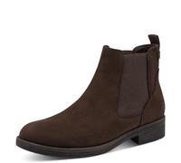 Chelseaboots TAMARIS, Damen, Gr. 40, mokka, Textil, Veloursleder, unifarben mit Farbeinsatz, Schuhe Chelseaboots, Stiefelette mit beidseitigem Stretcheinsatz (67944232-40) mokka