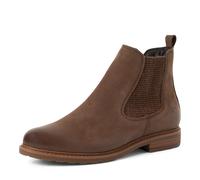 Chelseaboots TAMARIS, Damen, Gr. 41, braun, Schuhe Chelseaboots, Blockabsatz, Stiefelette, beidseitiger Stretcheinsatz, schmale Form (92127741-41) braun