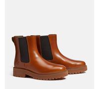 Chelseaboots TIMBERLAND "BRITTON DRIVE - MID CHELSEA BO", Damen, Gr. 39,5, Synthetik, braun (medium braun), Leder, Schuhe Chelseaboots (82077148-39,5) medium braun