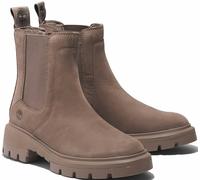 Chelseaboots TIMBERLAND "CORTINA VALLEY MID CHELSEA BOOT", Damen, Gr. 38, grau (dunkel beige), Leder, Schuhe Chelseaboots, Stiefelette, Winterschuhe, Ankle Boots, Topseller (73303038-38) dunkel beige