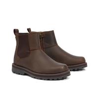 Chelseaboots TIMBERLAND "COURMA KIDMID CHELSEA BOOT", Mädchen, Gr. 39, schwarz braun, Leder, Schuhe Chelseaboots, Stiefelette, Winterschuhe, Ankle Boots (18287254-39) schwarz braun
