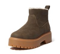 Chelseaboots TIMBERLAND "STONE STREETMID WARM LINED BOOT", Damen, Gr. 39, braun (schwarz braun full grain), Leder, Schuhe Chelseaboots, Winterstiefel, Winterschuhe, Stiefelette, gefüttert (66004012-39