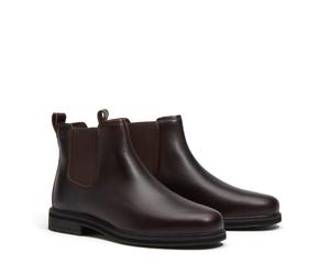 Chelseaboots TIMBERLAND "STORMBUCKS - MID CHELSEA BOOT", Herren, Gr. 47,5, braun (schwarz braun full grain), Leder, Schuhe Chelseaboots (19100602-47,5) schwarz braun full grain