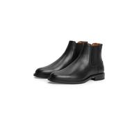 Chelseaboots TOMMY HILFIGER "CORPORATE DRESSY LTH CHELSEA", Herren, Gr. 45, schwarz, Elastischer Einsatz, Nappaleder, Schuhe Chelseaboots, Stiefelette, Businessboots mit Used Finish (86375527-45) schw
