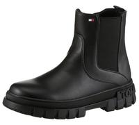 Chelseaboots TOMMY HILFIGER, Mädchen, Gr. 30, schwarz, Lederimitat, Polyester, Schuhe Chelseaboots, Chunky Boots mit Innenreißverschluss (55571665-30) schwarz