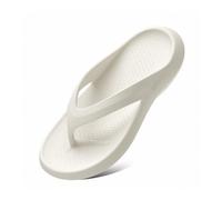 CHENGAIJIAN Sandalen, Bequeme Flip-Flops mit Dicker Sohle for Herren - Atmungsaktive Sommersandalen for draußen Duschschuhe(White,41 EU)