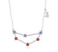 CHENGHONG Sternzeichen Kette Steinbock Kette 925 Sterling Silber Sternzeichen Steinbock Anhänger Halskette mit Geburtsstein Schmuck Geburtstag Geschenke für Frauen Mädchen