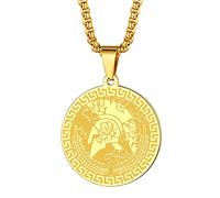 Chengxun Symbol des antiken griechischen Kriegsgottes - Ares Halskette für Männer und Frauen, griechisches Kriegsdenkmal, Charm-Anhänger, Halskette, Amulett, Talisman, Schmuck, Geschenk (234G)