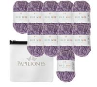 Chenille Chenillegarn Haekelgarn Bastelgarn Ricorumi Amigurumi Wolle 10 Knäul Farbe: 12 lila