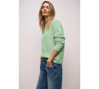 Street One Chenille-Pullover Türkis Größe 38