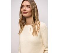Street One Strickpullover Chenille Damen U-Boot-Ausschnitt soft beige Gr. 46