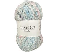 Chenillewolle bunt Kuschelwolle zum Häkeln und Stricken | Flauschgarn Online Linie 507 Magic | Wolle für Babydecke, 100g Nadelstärke 6-7 mm (106)