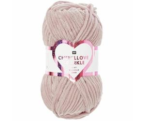 Chenillove Sparkle, Samt Wolle, 100 g, Pink