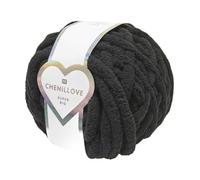 Rico Design Chenille-Garn Chenillove Super Big – superdickes, 300g/36m – Schwarz