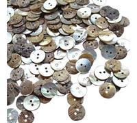 Chenkou Crfat New Upick 11/13/15/23 mm 100 Stück Muschelknöpfe Nähen Handwerk Knöpfe 2 Löcher (11 mm)